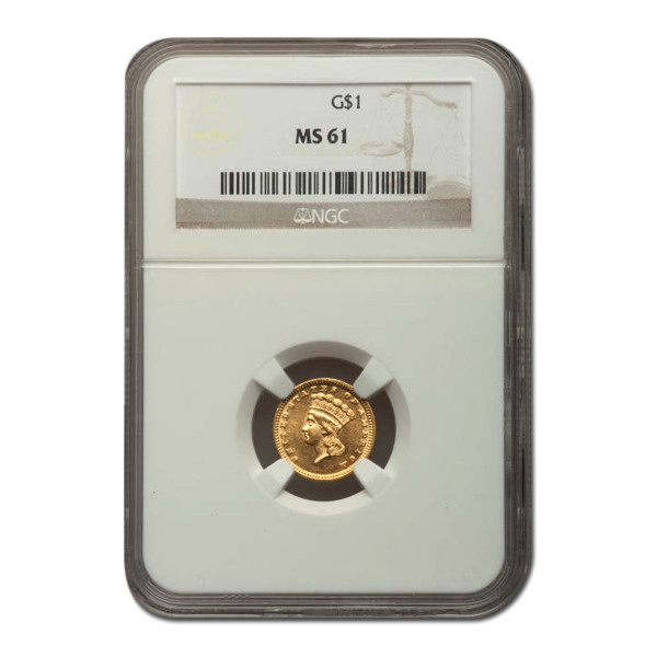 Picture of $1 Gold Coins Type 3 MS61