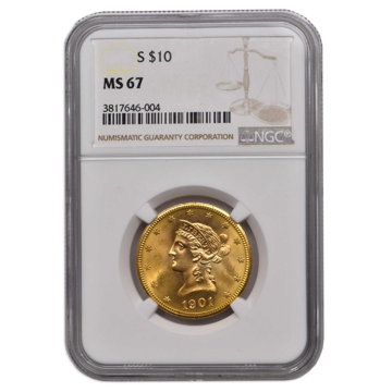 Picture of 1892S $10 Liberty Gold Coin MS67