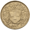 20 francs swiss gold coin – helvetia, random year, gold bullion, gold coin, semi-numismatic gold coin