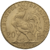 20 francs france gold coin – rooster, random year, gold bullion, gold coin, semi-numismatic gold coin