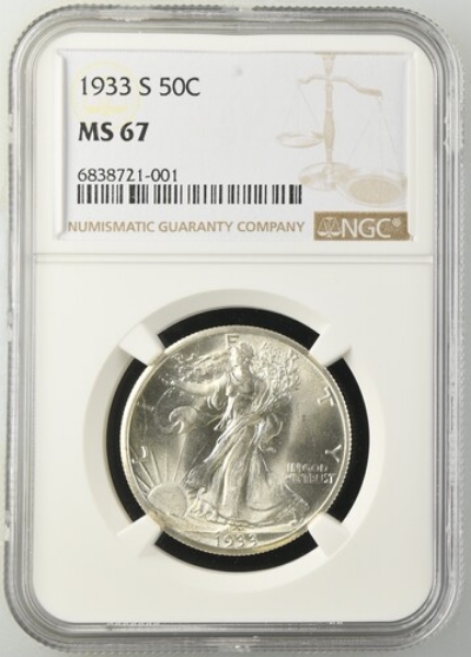 Picture of 1933S Walking Liberty Half Dollar NGC MS67