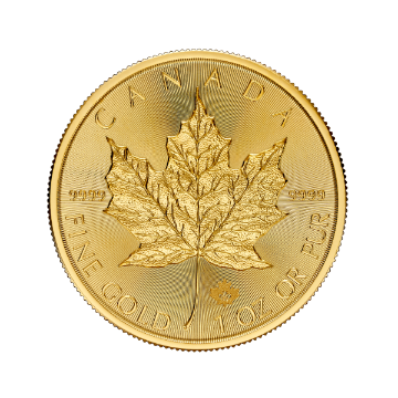 2025 1 oz canadian gold maple leaf coin (bu), gold bullion, gold coin, gold bullion coin