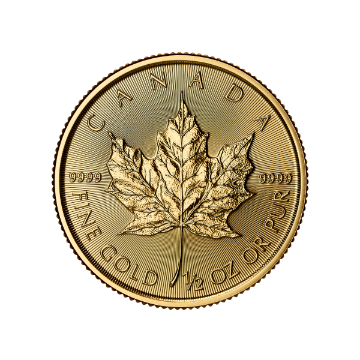 2025 1/2 oz canadian gold maple leaf coin (bu), gold bullion, gold coin, gold bullion coin