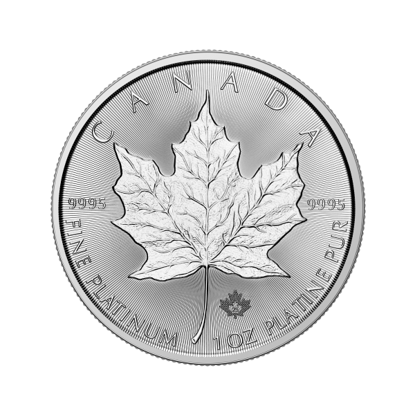 2025 1 oz canadian platinum maple leaf coin (bu), silver bullion, silver coin, silver bullion coin