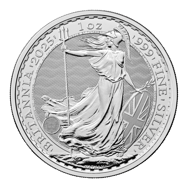 2025 1 oz british silver britannia coin (bu), silver bullion, silver coin, silver bullion coin