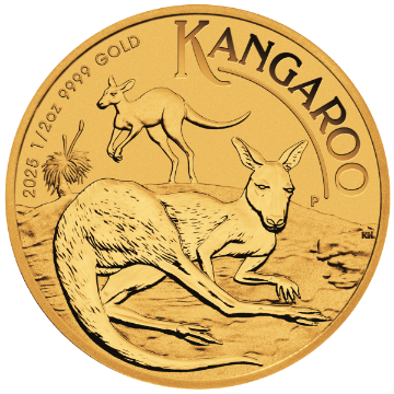 Picture of 2025 1/2 oz Australian Gold Kangaroo Coin