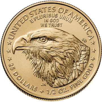 Picture of 2025 1/2 oz American Gold Eagle Coin (BU)